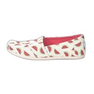 Toms Watermelon Glitter Alpargata Slip On Sneaker Women Size 8.5
